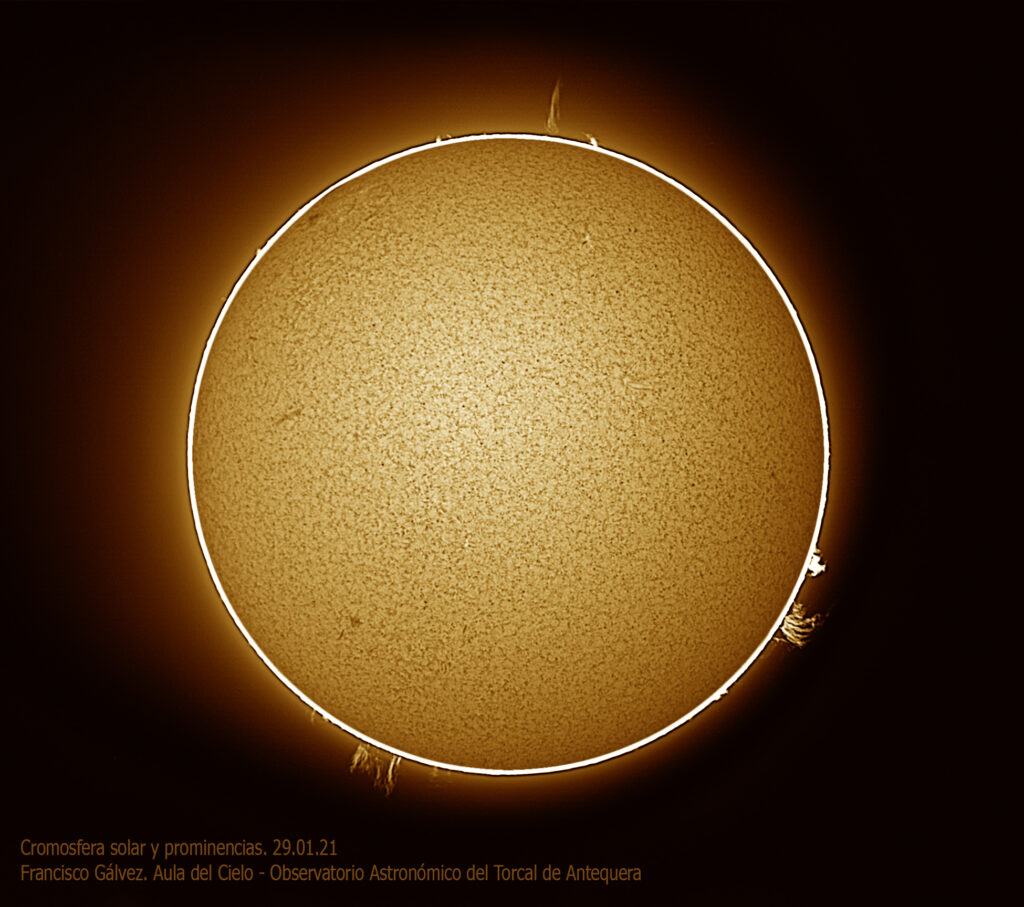 Observaciones telemáticas del Sol Aula del Cielo